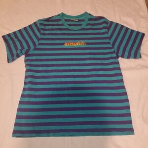 Teddy Fresh blue and purple striped T- shirt